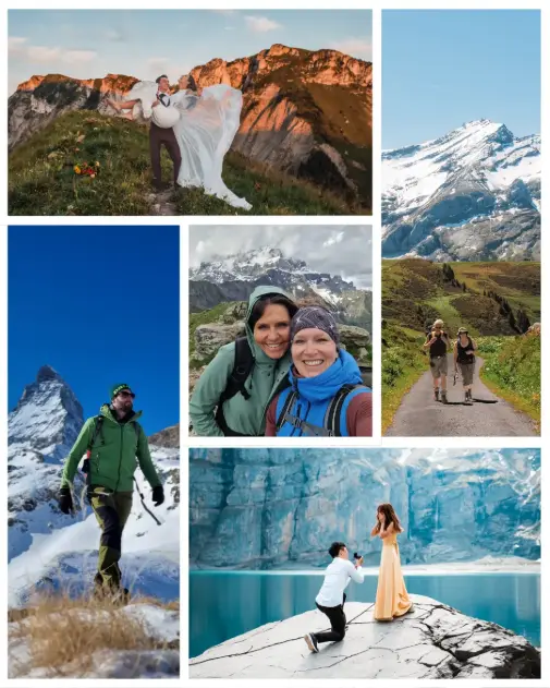 Collage of photos of happy clients of Maaike Jansen