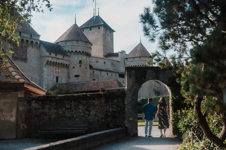 Château de Chillon and lakeside surroundings near Montreux