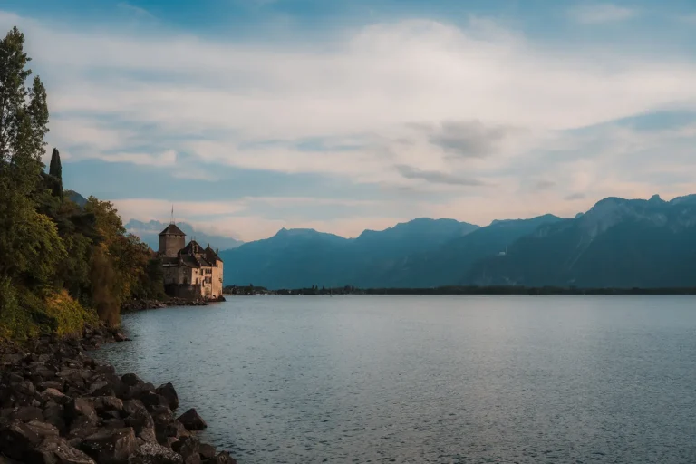 Château de Chillon and lakeside surroundings near Montreux