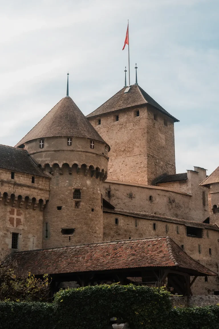Château de Chillon and surrounding Lake Geneva scenery on the Swiss Riviera
